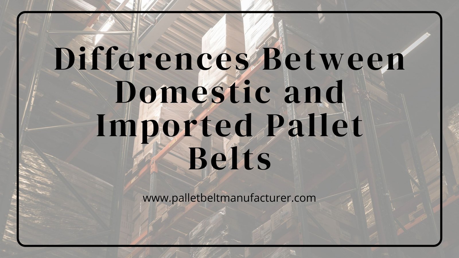10 Differences Between Domestic and Imported Pallet Belts